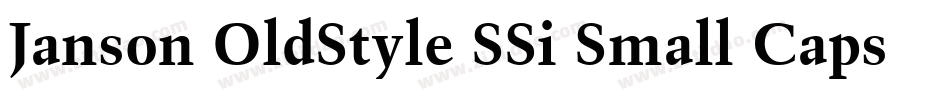 Janson OldStyle SSi Small Caps字体转换